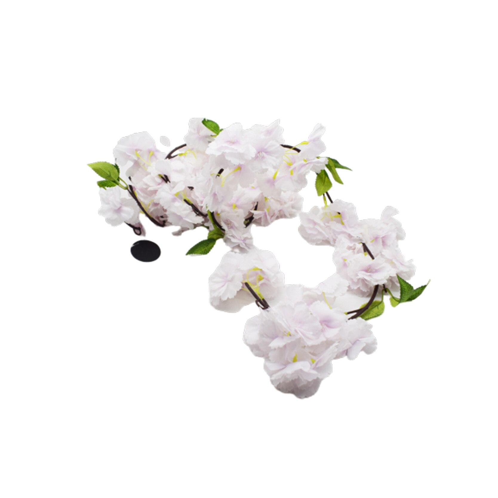 Ghirlanda din flori de cires, Naimeed D3075, culoare Alb/Mov