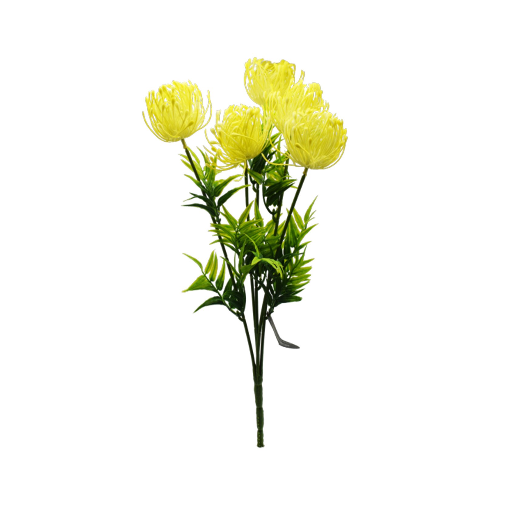 Floare artificiala cu 5 flori, Naimeed D3077, culoare Galben, 50 x 13 cm