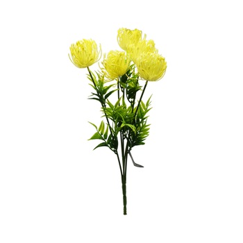 Floare artificiala cu 5 flori, Naimeed D3077, culoare Galben, 50 x 13 cm Floare artificiala cu 5 flori, Naimeed D3077, culoare Galben, 50 x 13 cm