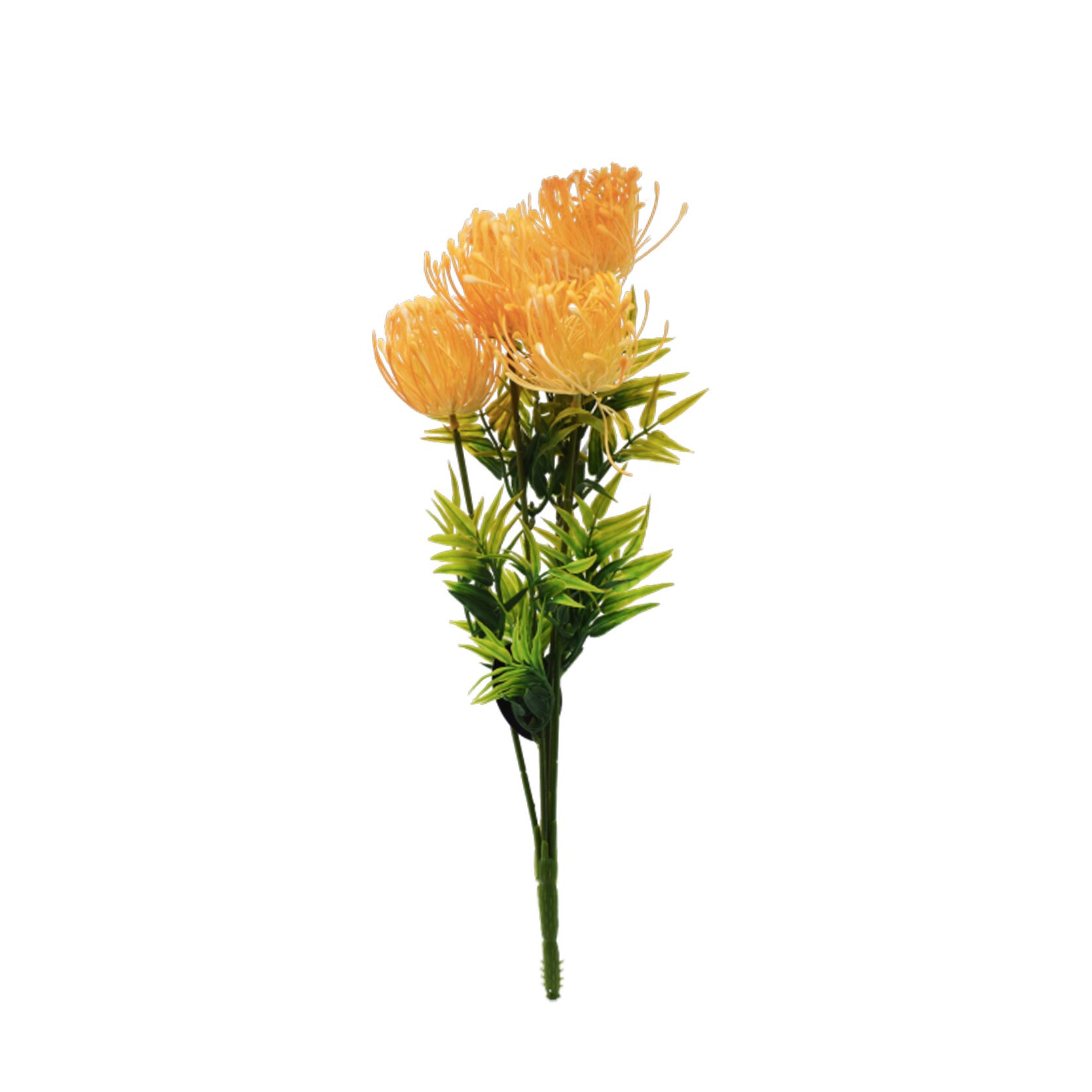 Floare artificiala cu 5 flori, Naimeed D3077, culoare Portocaliu, 50 x 13 cm