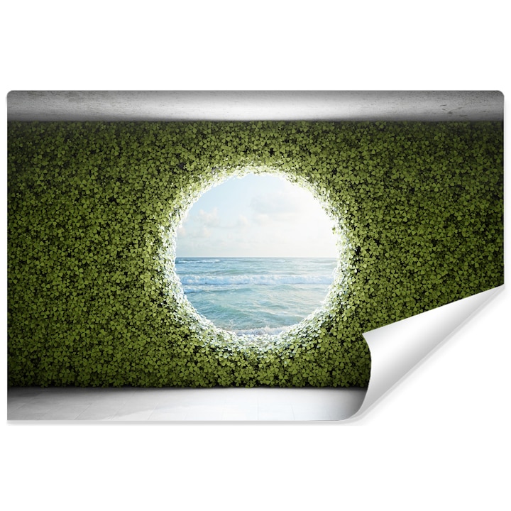 Tapéta falra TUNEL 3D zöld növények 315cm x 210cm Dekor, Természet, Modern design, Kreatív dekor, Nappali, Hálószoba