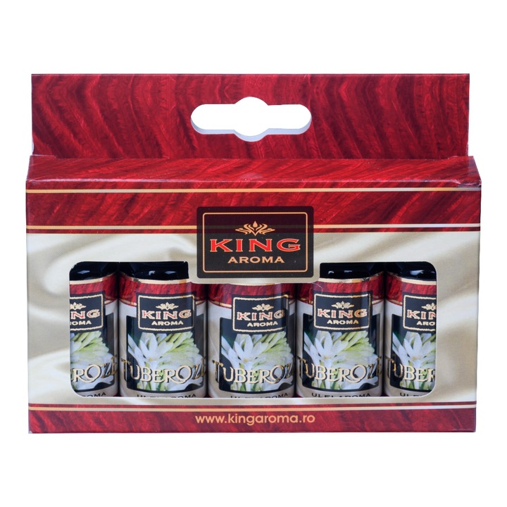 Kingaroma Aromaterápiás illóolaj szett, 5 db, 10 ml, tubarózsa illat