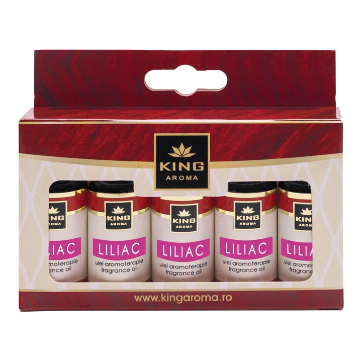 Pachet 5 uleiuri parfumate aromaterapie KING Aroma LILIAC, 10 ml