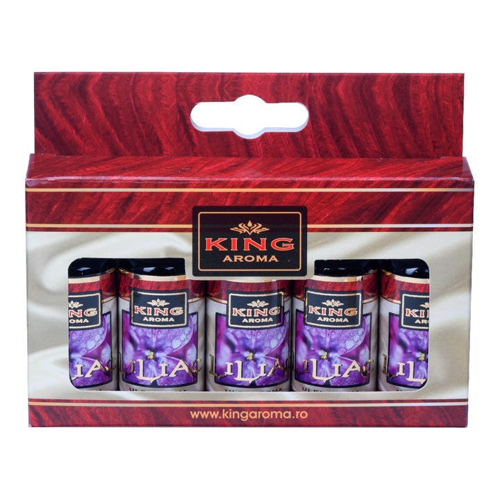 Опаковка от 5 арома масла от люляк, Kingaroma, 10 мл