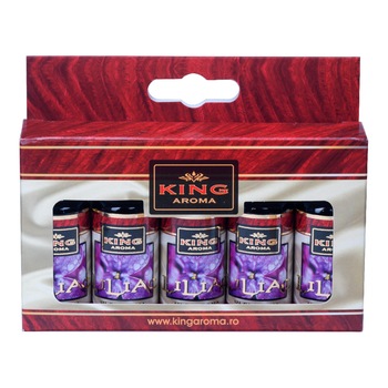 Pachet 5 uleiuri aromaterapie Liliac, Kingaroma, 10 ml Pachet 5 uleiuri aromaterapie Liliac, Kingaroma, 10 ml