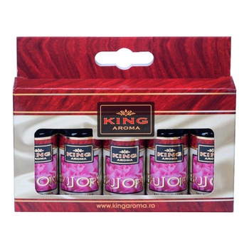 Pachet 5 uleiuri aromaterapie Bujori, Kingaroma, 10 ml Pachet 5 uleiuri aromaterapie Bujori, Kingaroma, 10 ml
