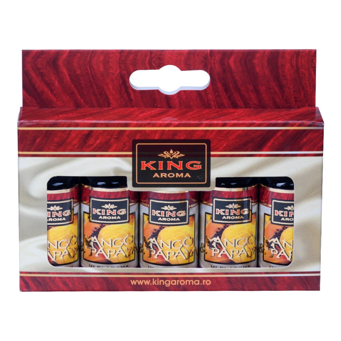 Pachet 5 uleiuri aromaterapie Mango & Papaya, Kingaroma, 10 ml