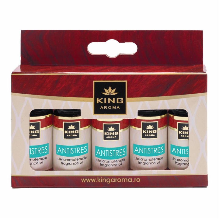 Kingaroma Antistress illatolaj csomag – 5 aromaterápiás parfümolaj, 10 ml