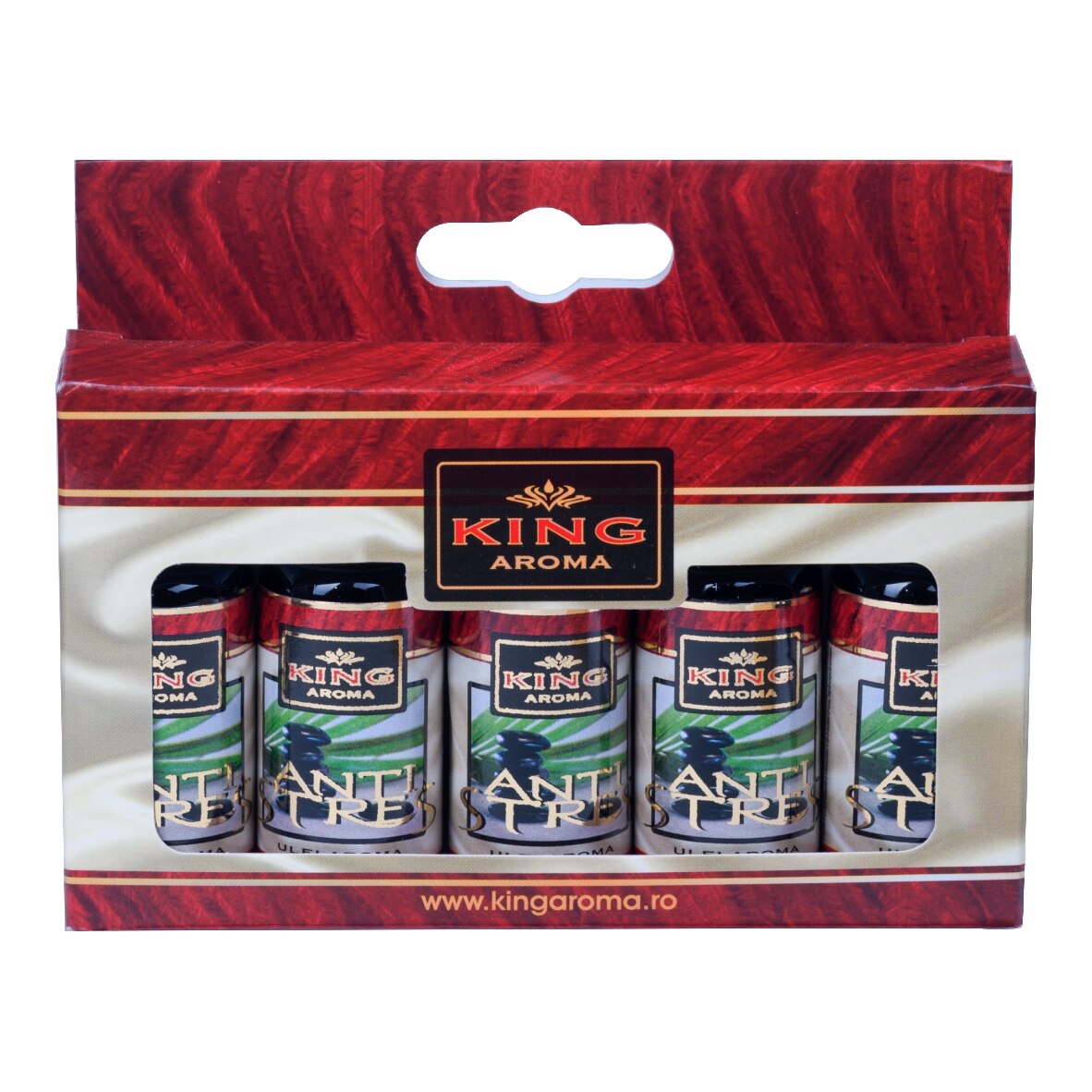 Pachet 5 uleiuri aromaterapie Antistres, Kingaroma, 10 ml