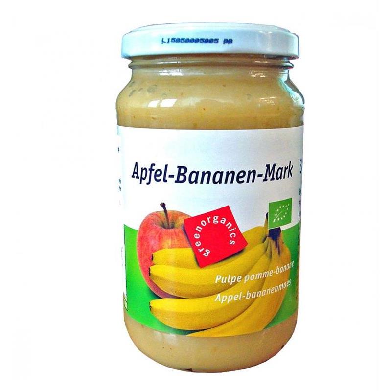 Piure Bio din Pulpa de Mere si Banane Green Organics 360gr