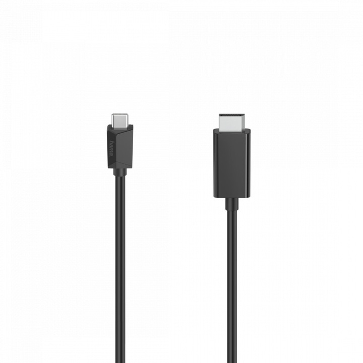 Видео кабел HAMA, USB-C мъжко - DisplayPort мъжко, Ultra HD, 4K, 1.5м, Черен