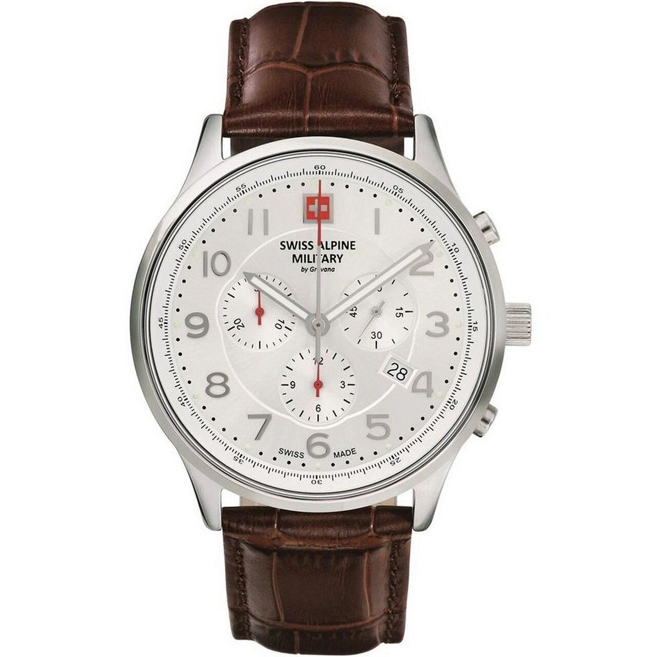 Ceas barbatesc Swiss Military 7084.9532, Quartz, 43mm, 10ATM, Argintiu