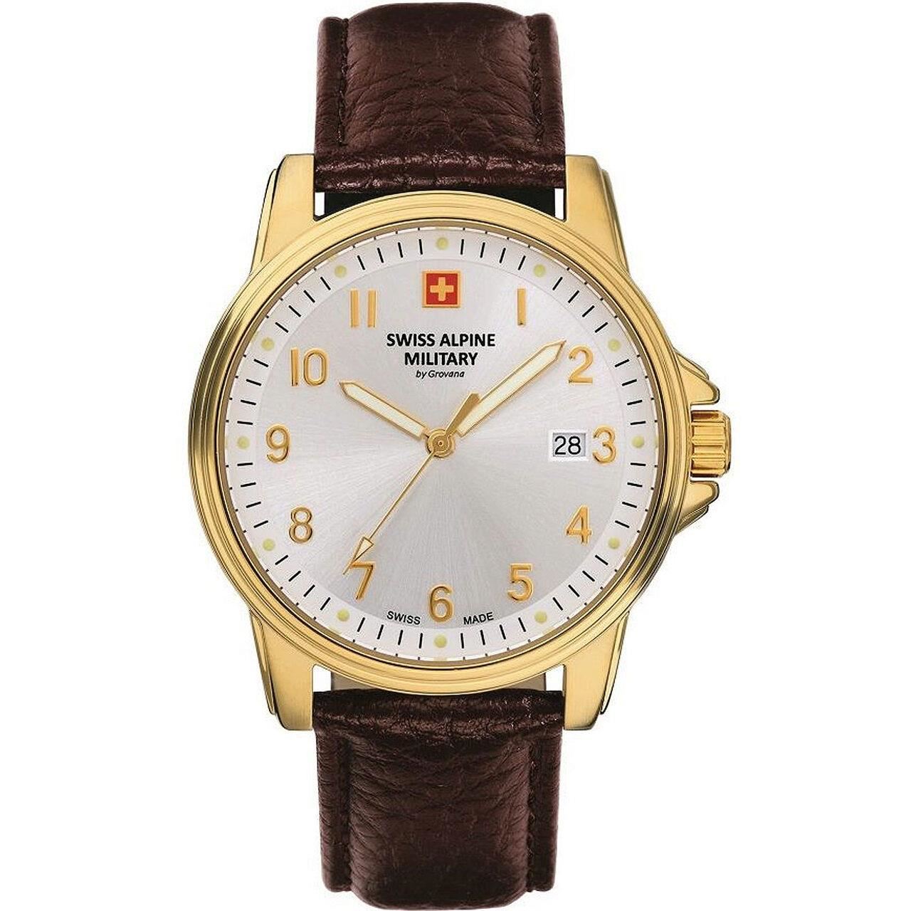 Ceas barbatesc Swiss Military 7011.1512, Quartz, 40mm, 10ATM, Auriu