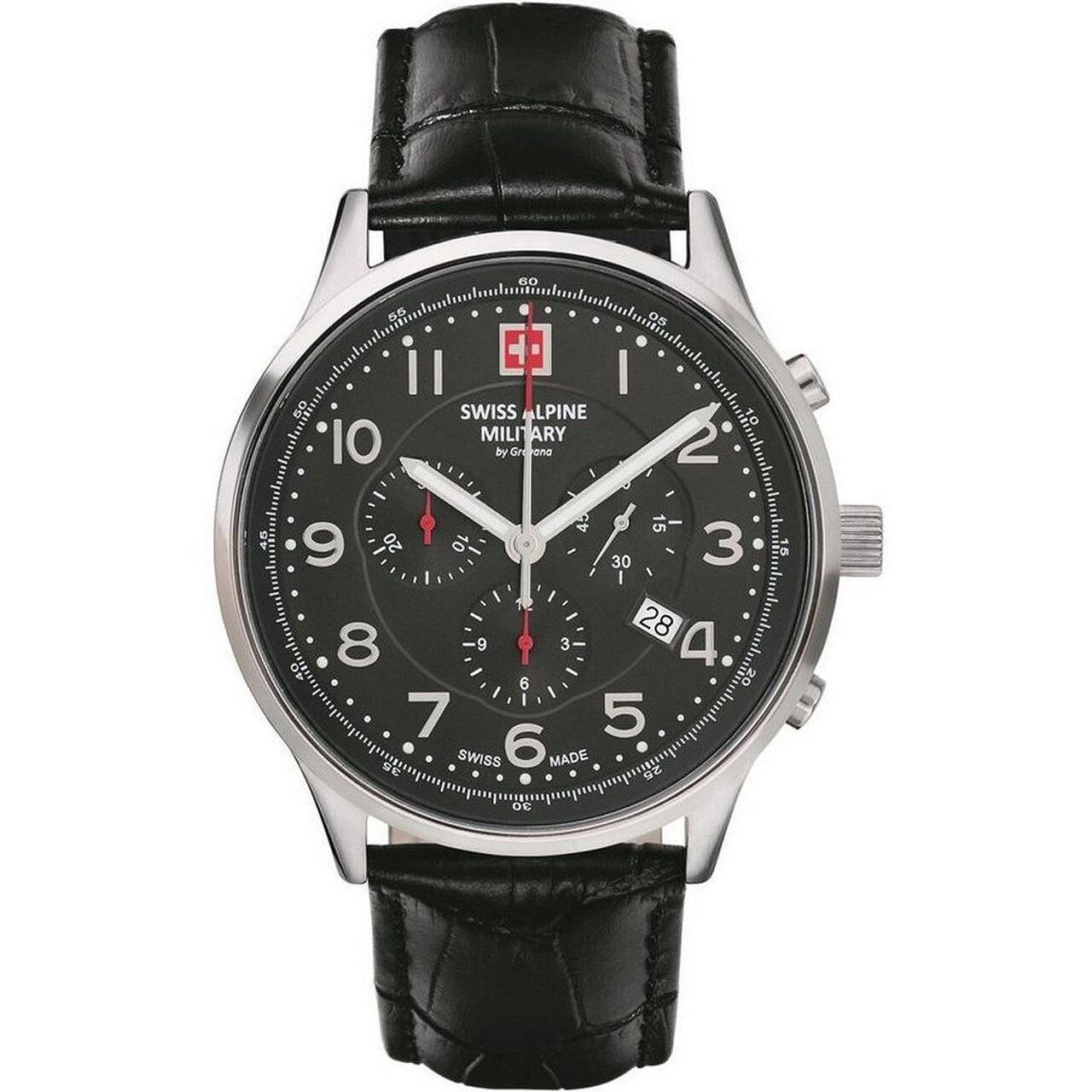 Ceas barbatesc Swiss Military 7084.9537, Quartz, 43mm, 10ATM, Argintiu