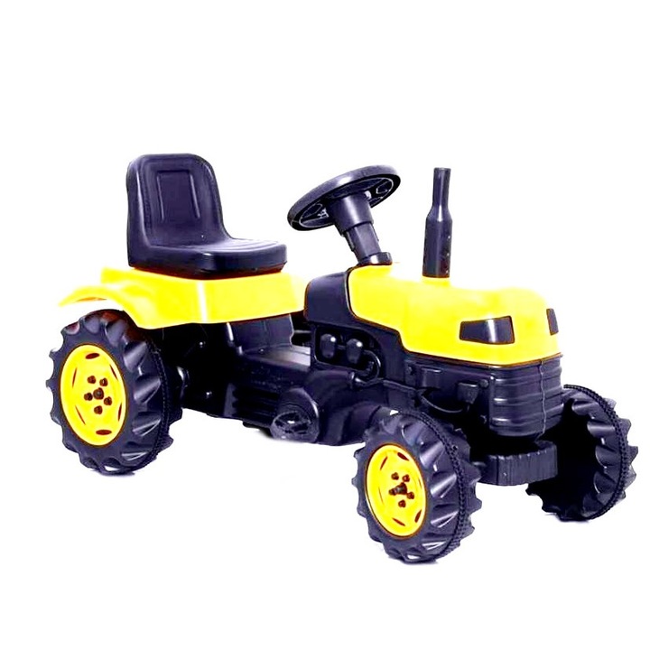 Tractor cu pedale Enhos Toys,culoare galben