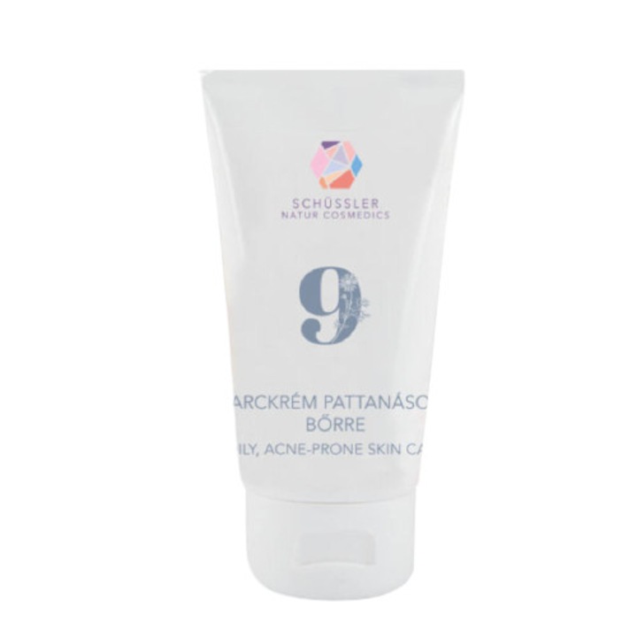 Crema de fata naturala NR.9, Schüssler Natur Cosmedics, anti acnee si puncte negre, 75 ml