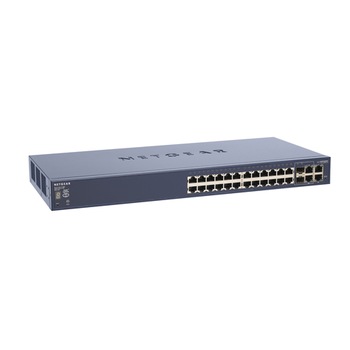Switch NetGear FS728TSEU, 24 x RJ-45 10/100, 4 x RJ45 10/100/1000 Switch NetGear FS728TSEU, 24 x RJ-45 10/100, 4 x RJ45 10/100/1000