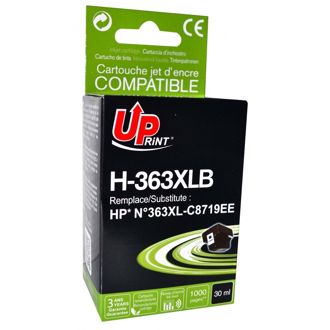 Cartus cerneala UPRINT HJ363XLBUP Negru, 30 ml, compatibil C8719E