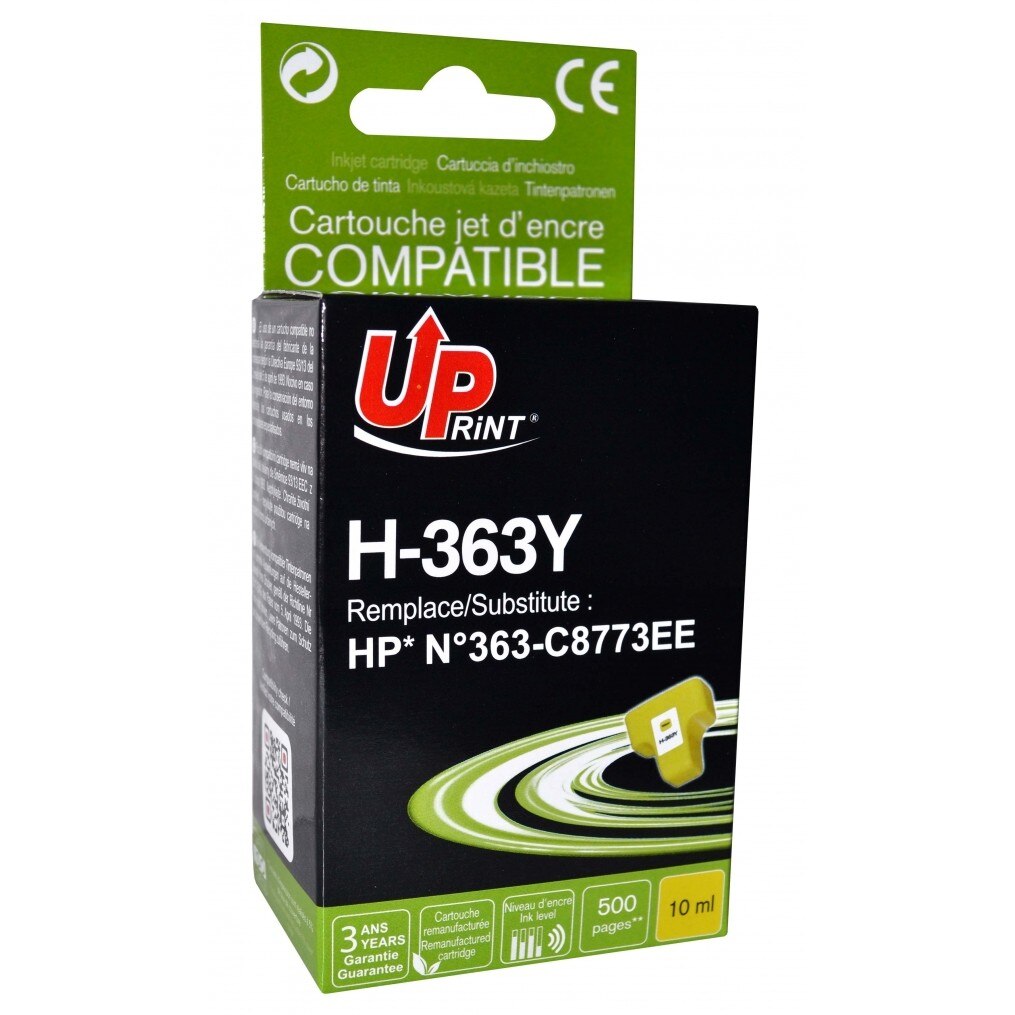 Cartus cerneala UPRINT HJ363YUP Galben, 10 ml, compatibil C8773EE