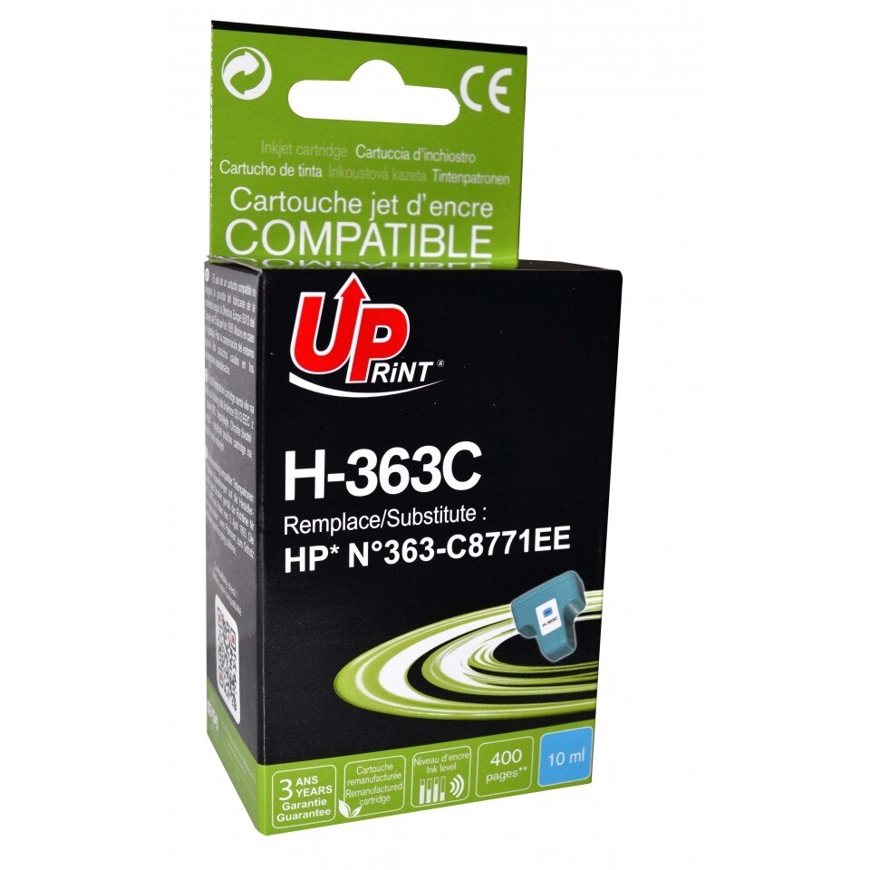 Cartus cerneala UPRINT HJ363CUP Cyan, 10 ml, compatibil C8771EE