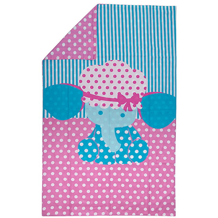 Обиколник за бебешко креватче с принт Слонове, 5 части