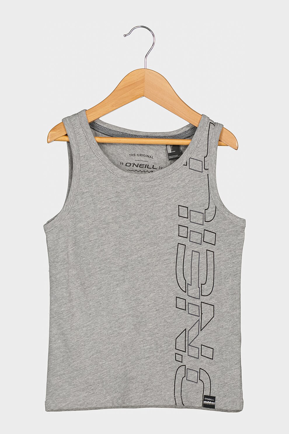 O'Neill, Top slim fit cu imprimeu logo, Gri melange