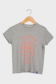 O'Neill, Tricou relaxed fit de bumbac organic The Original, Gri melange/Oranj O'Neill, Tricou relaxed fit de bumbac organic The Original, Gri melange/Oranj