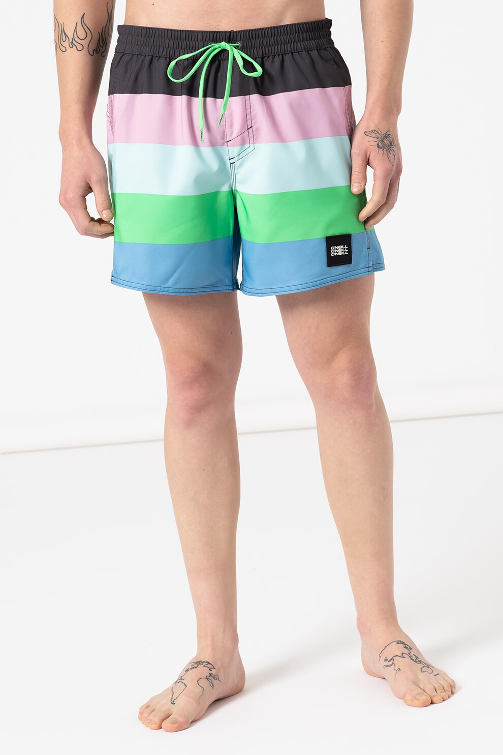 O'Neill, Pantaloni scurti regular fit de baie Vert-Horizon, bleu/verde/roz