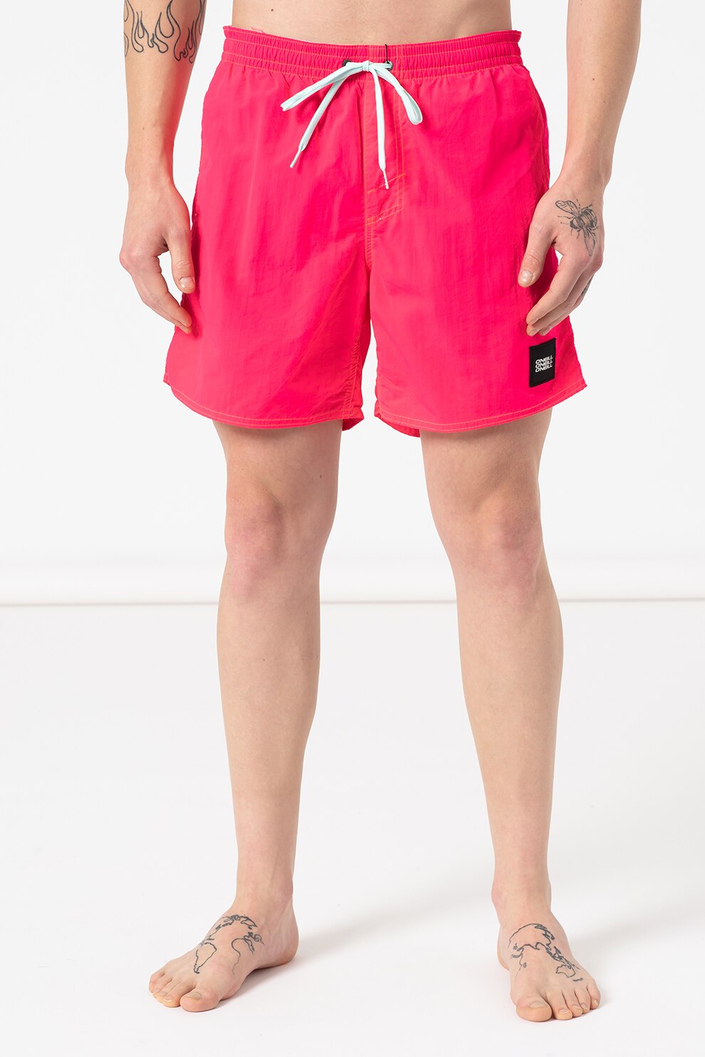 O'Neill, Pantaloni scurti de baie cu snur ajustabil in talie Vert, Fucsia