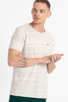 O'Neill, Tricou cu decolteu la baza gatului si buzunar pe piept Jack's Special, Gri melange O'Neill, Tricou cu decolteu la baza gatului si buzunar pe piept Jack's Special, Gri melange