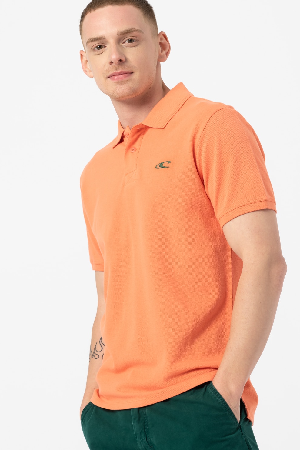 O'Neill, Tricou polo de bumbac Sunny, Oranj mandarina