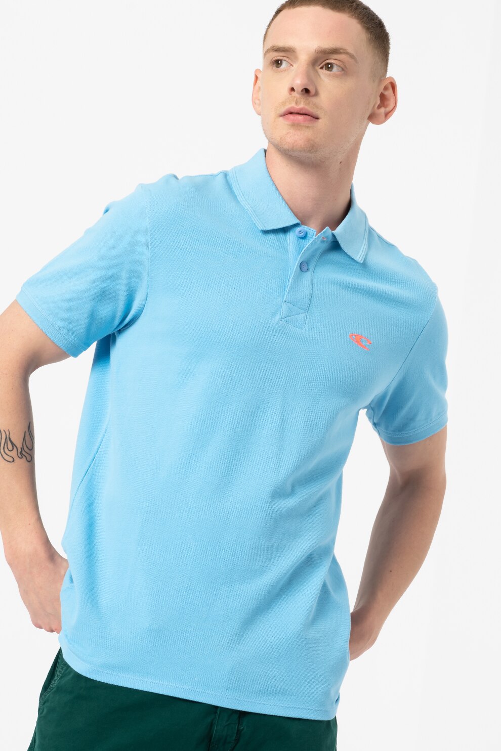 O'Neill, Tricou polo de bumbac Sunny, Albastru deschis