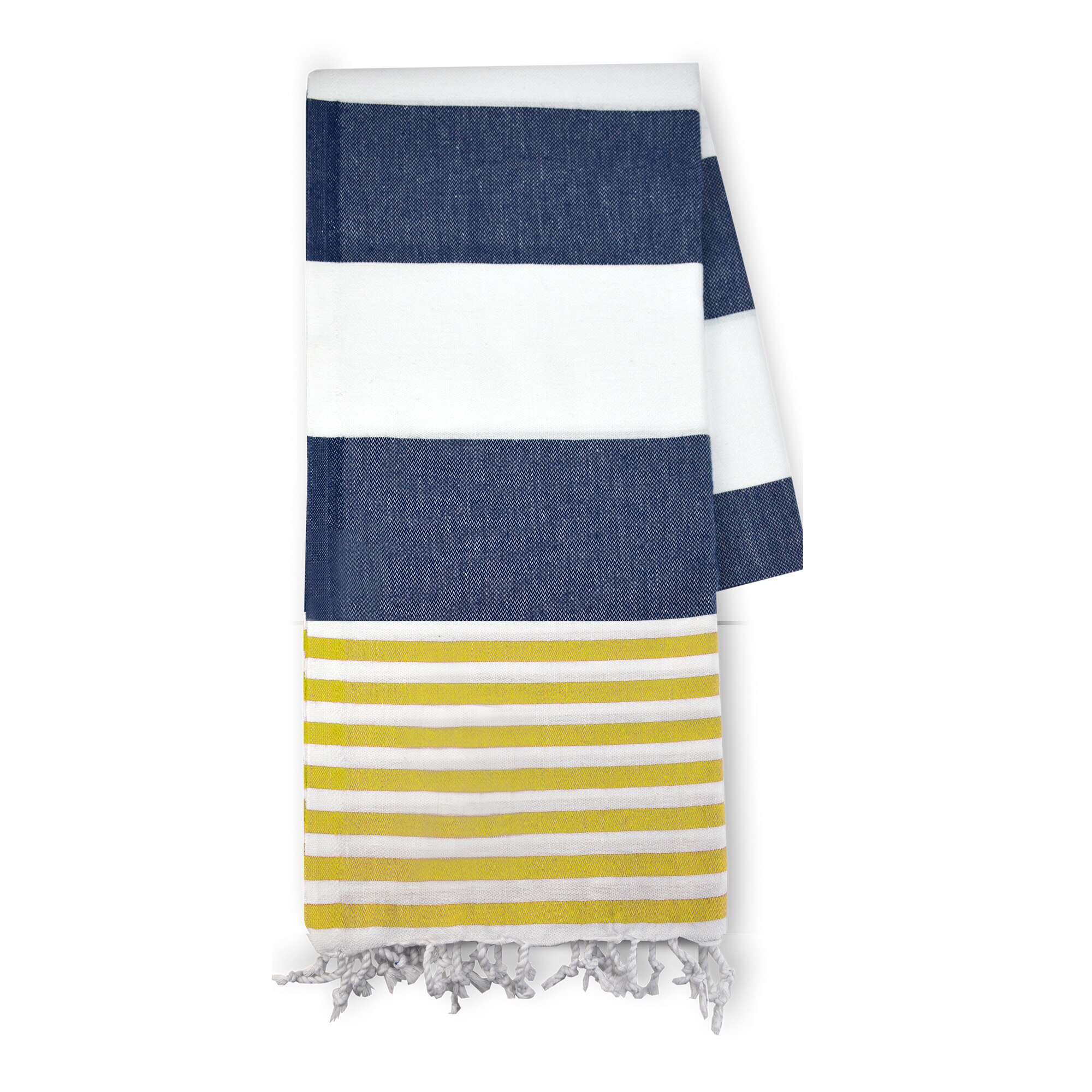 Prosop plaja Marine Bleumarin/Gold, 100x180 cm, 100% bumbac Terry Selection