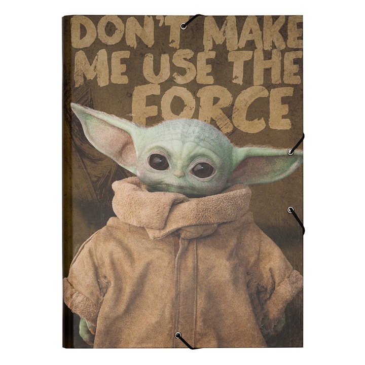 Mapa A4 Star Wars Mandalorian, inchidere cu elastic, 12 compartimente