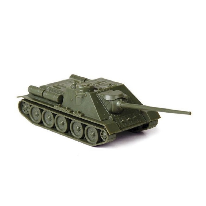Macheta Militara Zvezda SU-100 Soviet Self Propelled Gun, asamblare fara adeziv 1:100 ZVEZ 6211