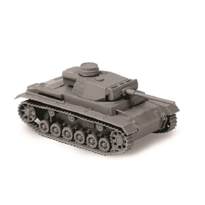 Macheta Militara usor de asamblat fara adeziv Zvezda Pz.Kpfw.III G German Medium Tank 1:100 ZVEZ 6119