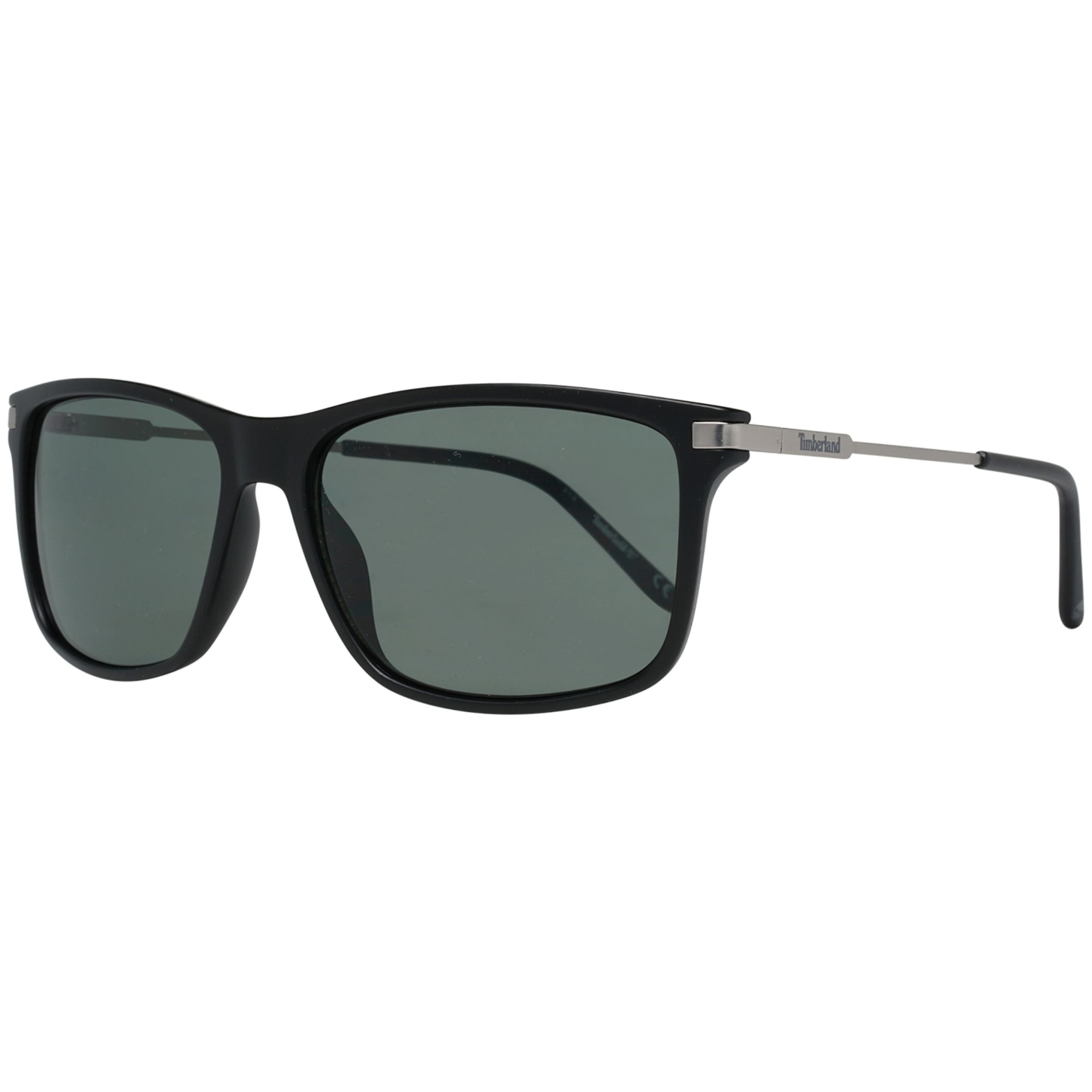 Ochelari de soare barbati Timberland Rectangular Matte Black/Silver/Dark Green TB7177-02N