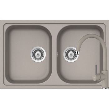 Kit chiuveta Schock Viola N-200S 790 x 500 mm si baterie Schock Plutos Beton Cristalite Kit chiuveta Schock Viola N-200S 790 x 500 mm si baterie Schock Plutos Beton Cristalite