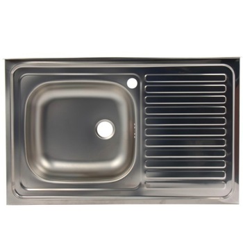Chiuveta bucatarie inox satinat,cuva pe stanga 80 x 50 cm Chiuveta bucatarie inox satinat,cuva pe stanga 80 x 50 cm