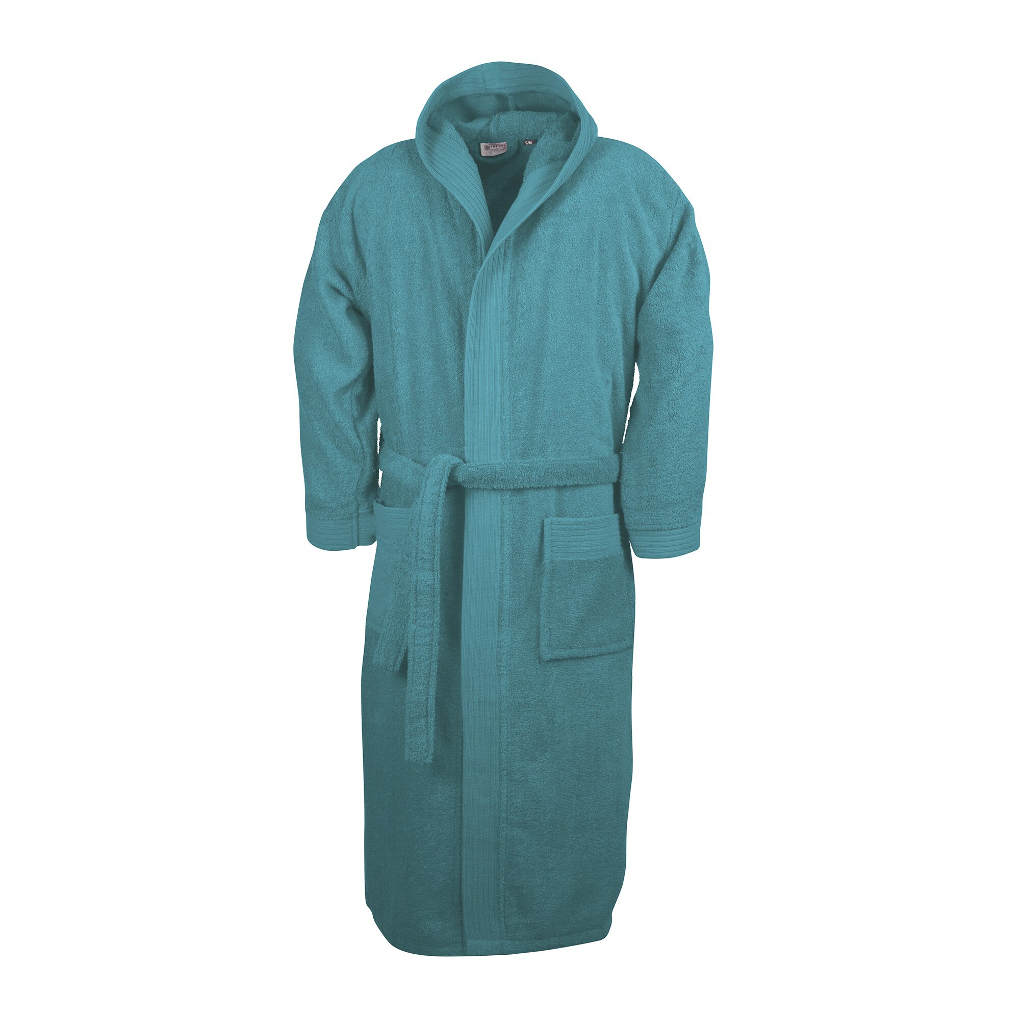Halat baie adulti cu gluga, Ocean, L/XL, 100% bumbac