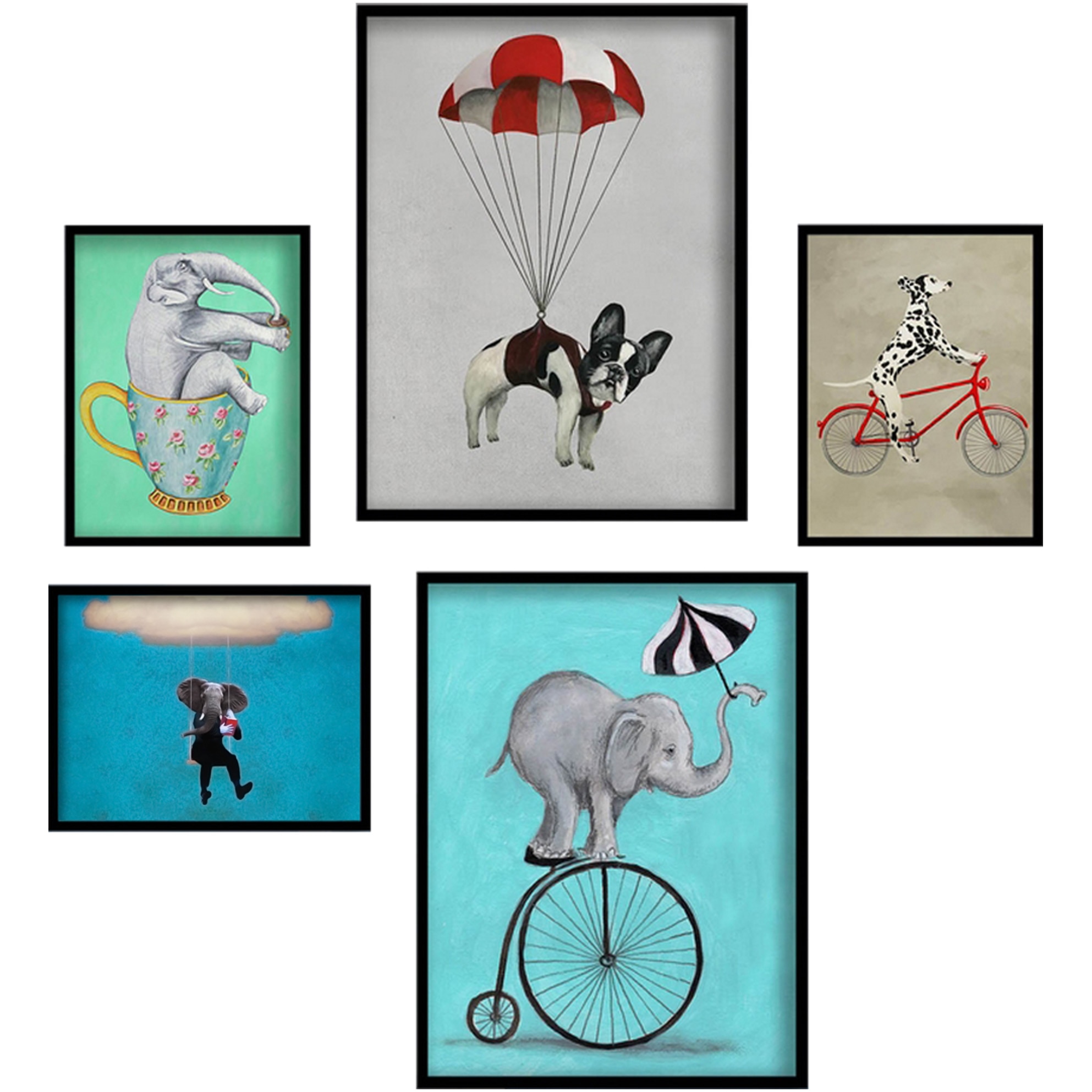 Set 5 tablouri decorative Heinner Home Animale