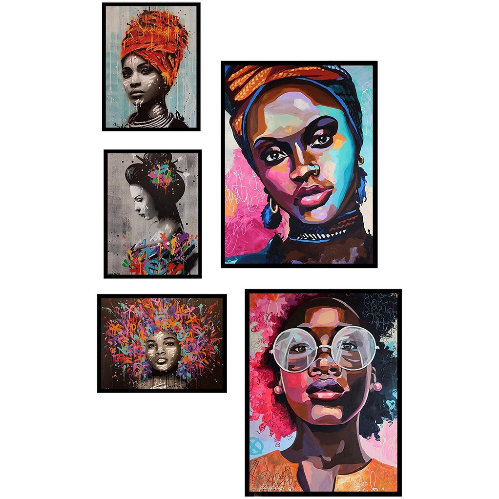 Set 5 tablouri decorative Heinner Home African