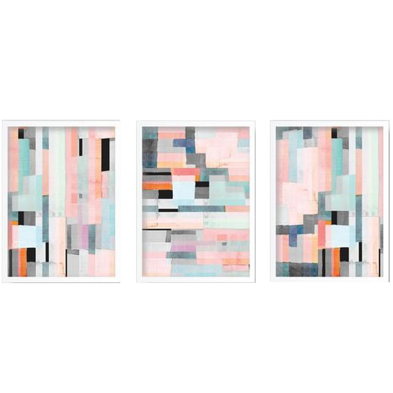 Set 3 tablouri decorative Heinner Home Geometric Pink