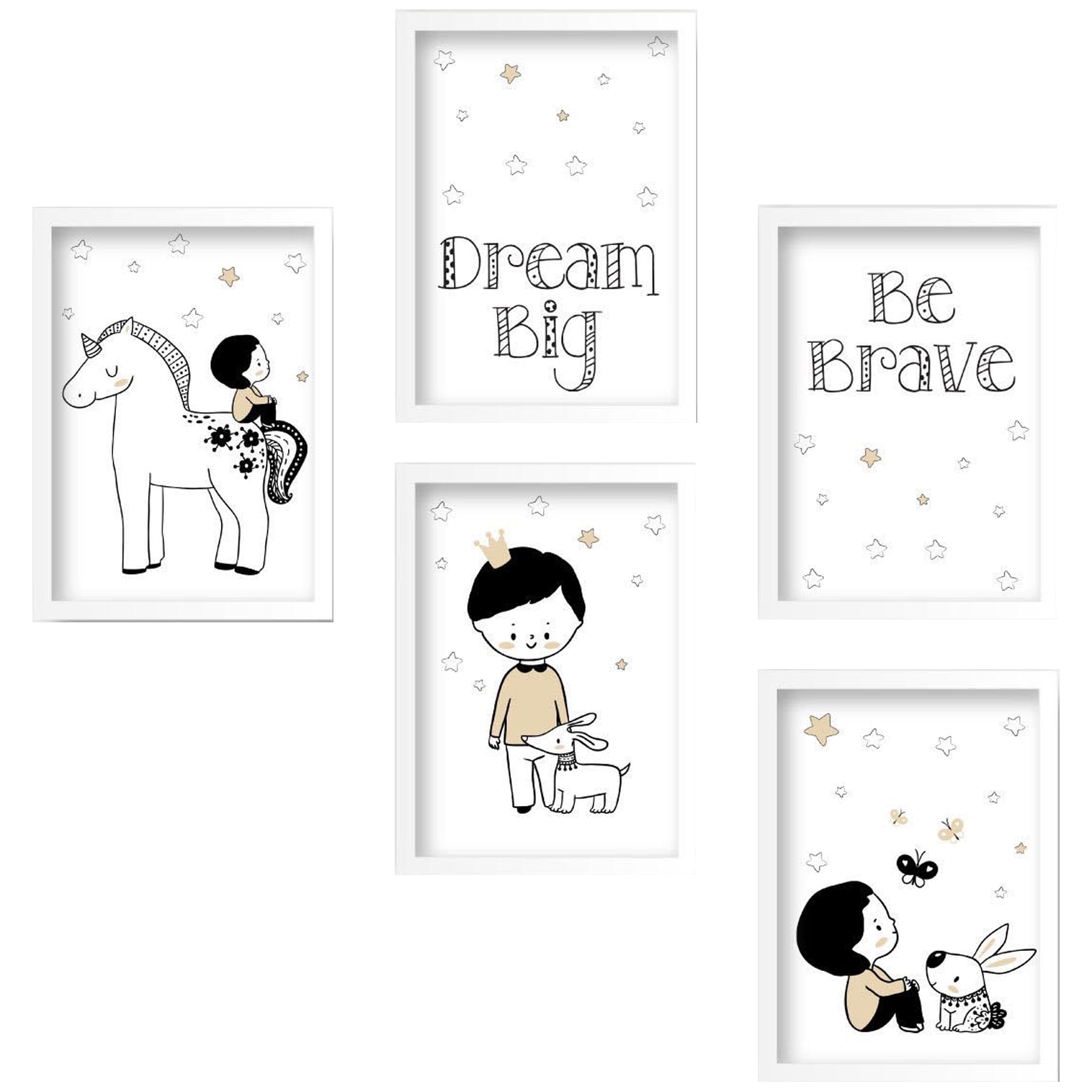 Set 5 tablouri decorative Heinner Home Sandinav