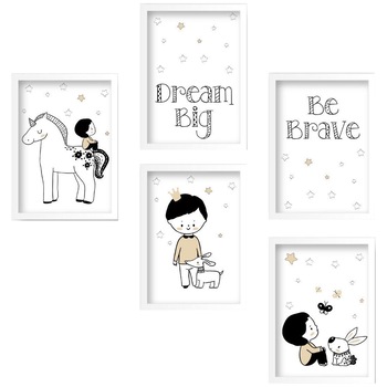 Set 5 tablouri decorative Heinner Home Sandinav Set 5 tablouri decorative Heinner Home Sandinav