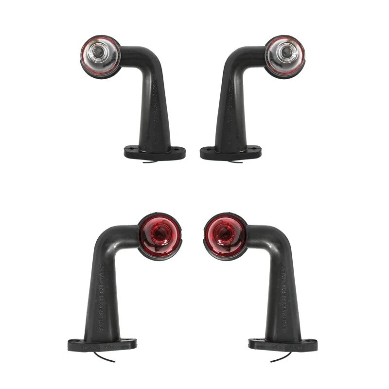 Set 2 lampi laterale gabarit cu LED 24V, rosu-alb, PVC dur