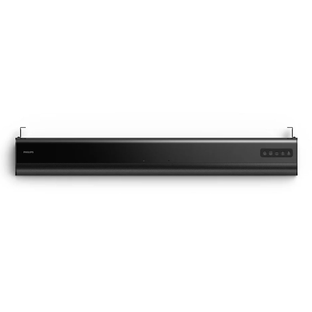 Soundbar profesional Philips cu Asistent Google, Conectivitate Bluetooth, Subwoofer wireless 2.1 CH, Dolby Digital, 15 W x 4 plus 60 W, Telecomanda, Negru