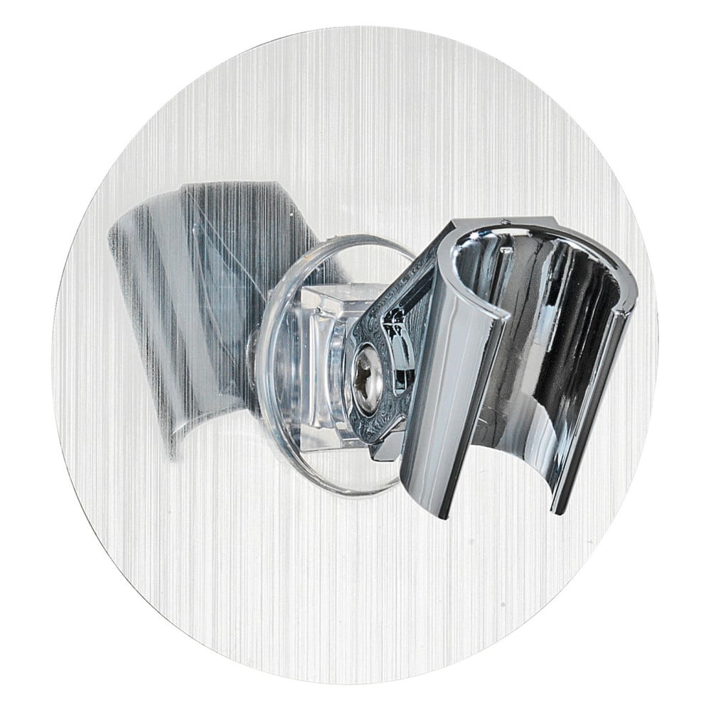 Suport adeziv pentru para de dus, STATIC-LOC®, argintiu, 9.5x5x9.5 cm