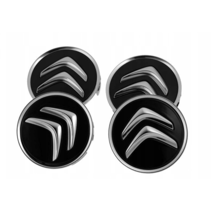 Set 4 capacele roti 57/60mm,culoare gri, pentru jante aliaj Citroen