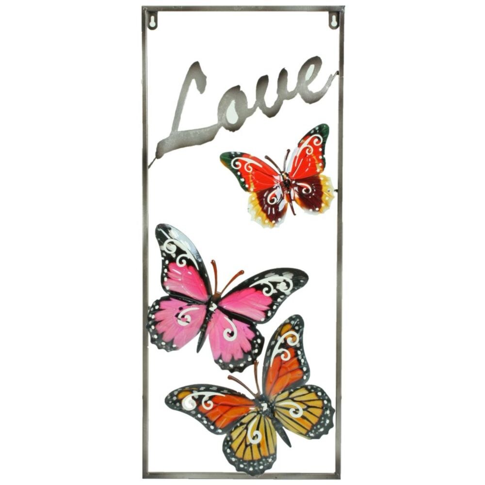 Decoratiune metal Love Butterfly